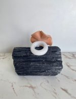 Salmon Jasper flower Napkin Holder - Utensils - Image 3