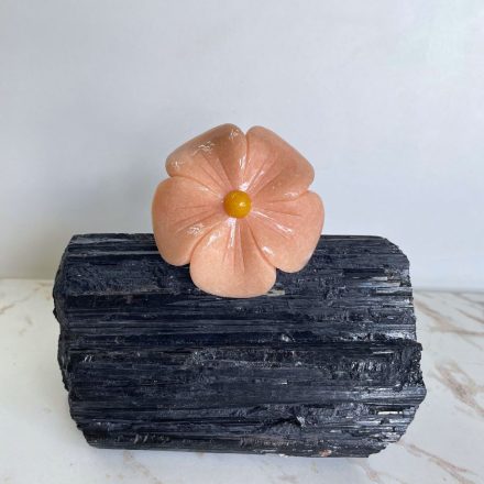 Salmon Jasper flower Napkin Holder - Utensils