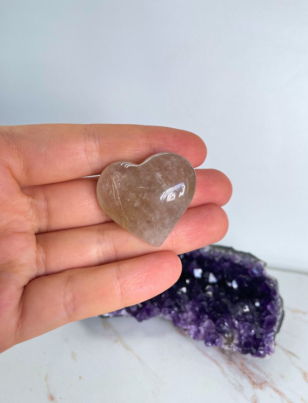 29 Rutilated Quartz Heart - Home Decor - Image 1