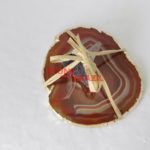Amethyst Druse Wine Kit  Stopper  + Golden Agate Plate Holder - Utensils