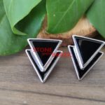 Triangle Dyed Agate - Earrings
