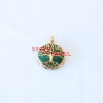 Agate Metal Tree of Life - Pendants