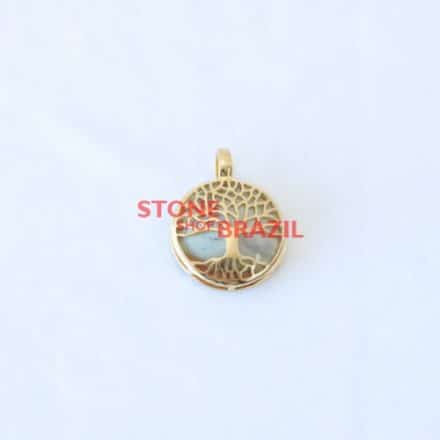 Policrom Jasper Metal Tree of Life - Pendants