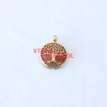 Red Jasper Metal Tree of Life - Pendants
