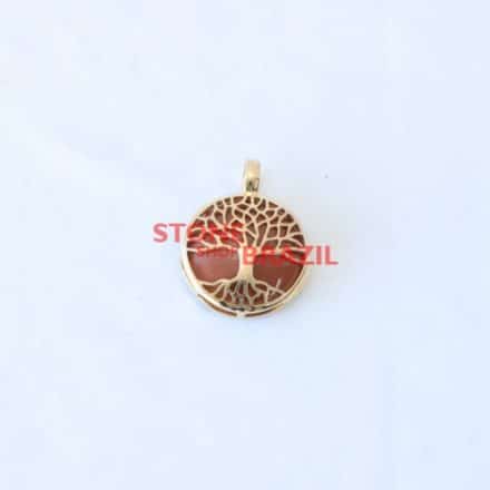 Red Jasper Metal Tree of Life - Pendants