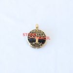 Obsidian Metal Tree of Life - Pendants