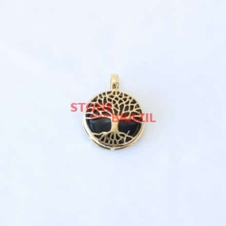 Obsidian Metal Tree of Life - Pendants