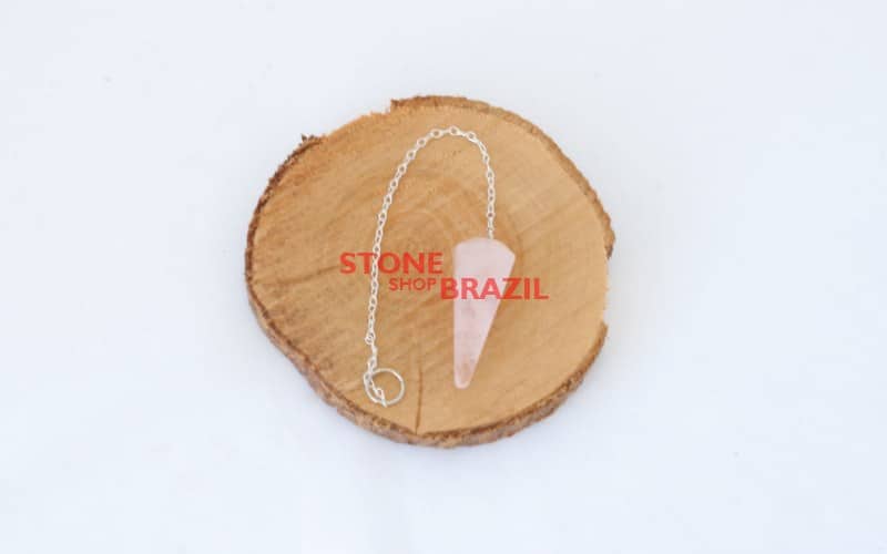 quartzo rosaa Rose Quartz - Pendulum - Image 1