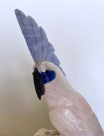 Rose Quartz Bird with Amethyst Base - Home Decor - Image 3