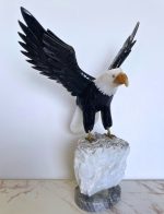 Onyx Eagle with Amethyst Base - Home Decor - Image 3