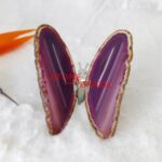 Purple Dyed Agate Butterfly - Home Decor